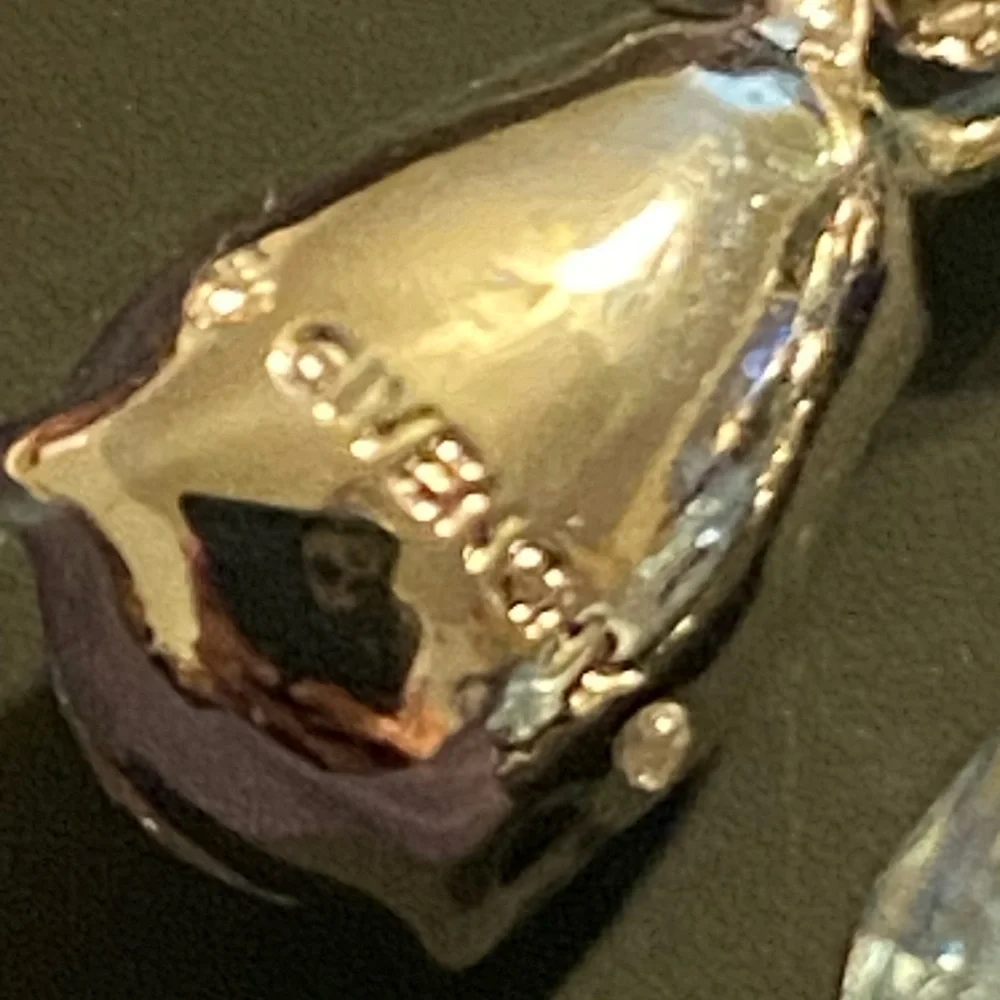 Givenchy Blue Crystal Tear Drop Earring and Necklace Set - Picture 5 of 9